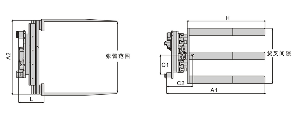 旋转六叉叉夹,叉车六叉叉夹,大货物搬运叉车夹，抱叉叉车